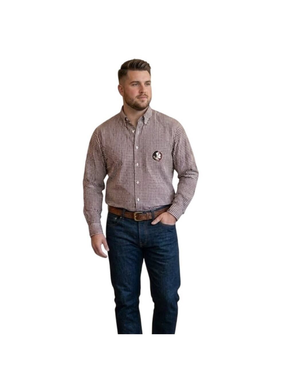 NEW Campus Specialties Florida Seminoles Long Sleeve Button Up Shirt Men's M